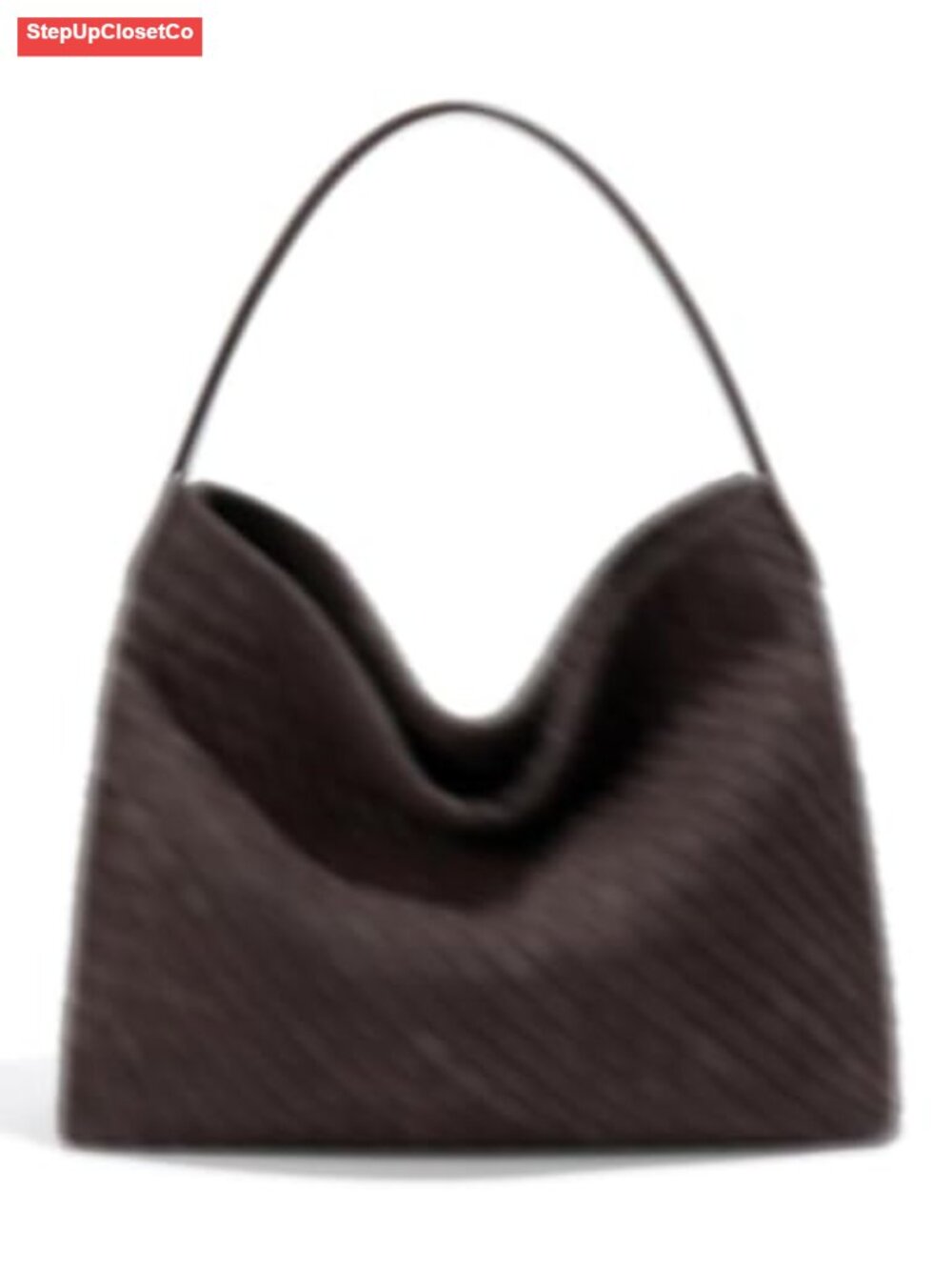Slouchy Suede Woven Hobo Bag Women Crossbody Crescent Shoulder Satchel Tote - Picture 3 of 6
